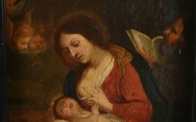 Flemish Old Master XVII-XVIII - Madonna Breastfeeding Jesus