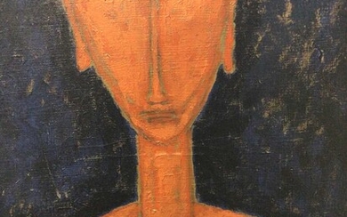 Follower of Modigliani oil on canvas figure study