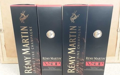 Four bottles of Remy Martin Cognac Fine Champagne 70cl, in original boxes