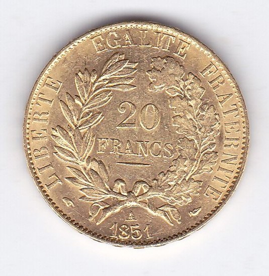 France - 20 francs 1851 A Ceres - Gold