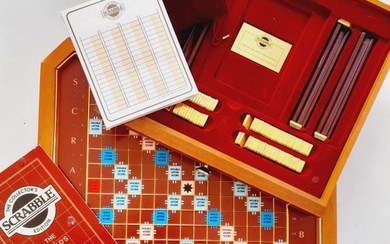 Franklin Mint ¬ Scrabble Luxury Collection ¬ Acabado baño oro 24k - Board game - Wood and 24k gold plating.