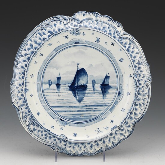 Franz Anton Mehlem Royal Bonn Blue and White Plate