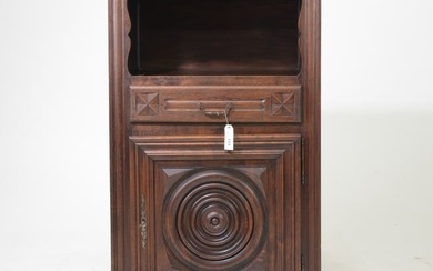 French Basque Style Carved Oak Jam Cupboard