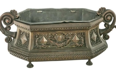 French Bronze Handled & Footed Jardiniere Planter