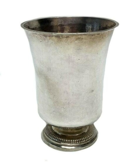 French Sterling Silver Beaker or Christening Cup Paris