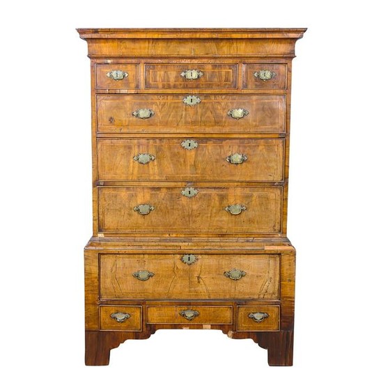 GEORGE I WALNUT CHEST ON STAND