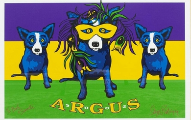 GEORGE RODRIGUE BLUE DOG ARGUS 2002 SERIGRAPH