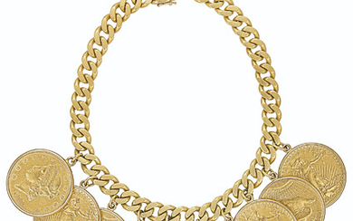 GOLD AND COIN NECKLACE