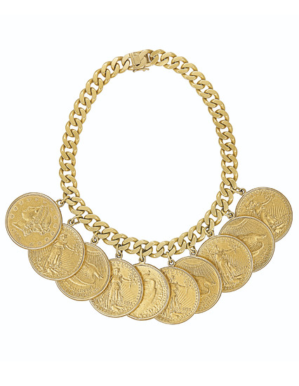GOLD AND COIN NECKLACE