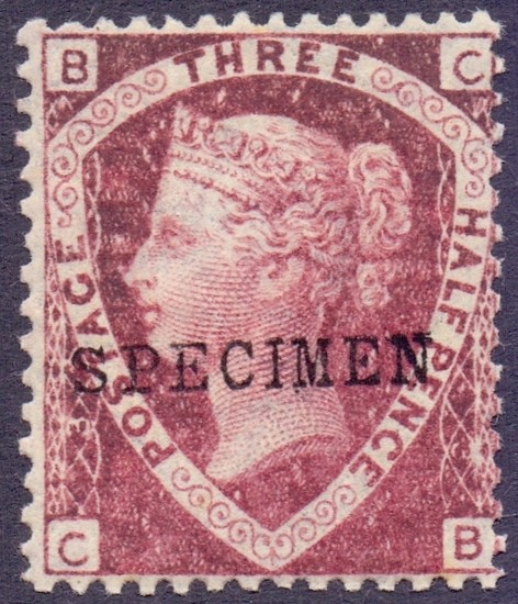 GREAT BRITAIN STAMPS : 1870 1/12d Rose Red, unmounted mint, ...