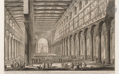 Giambattista Piranesi (1720-1778) Spaccato interno della Basilica di S. Paolo fuori delle mura… (Intérieur de...