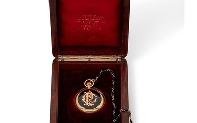 Golay Leresche & fils, n° 11795, vers 1890. Une montre de col en or émaillée...