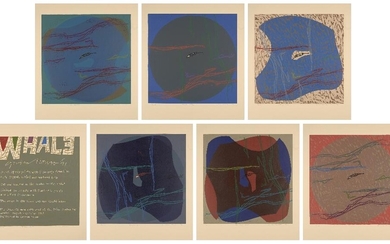 Gordon House, British 1932-2004- Whale,1991; a set of six linocut prints plus the frontispiece in colour on BFK Rives, each signed and dated and numbered 8/10 in pencil, each sheet 81.5 x 72.5 cm, (unframed) (ARR) (7)