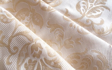 Gorgeous Scampolo woven damask Cream color - Textiles