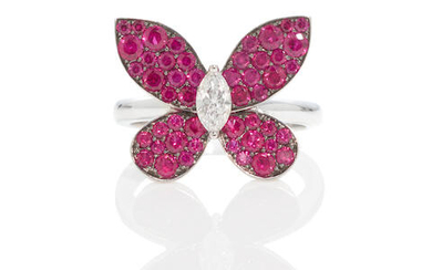 Graff: Ruby and Diamond Butterfly Ring
