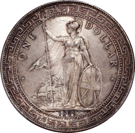 Great Britain, silver trade dollar, 1929-B