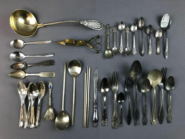 Group of Vintage Flatware - Some Sterling Silver Spoons