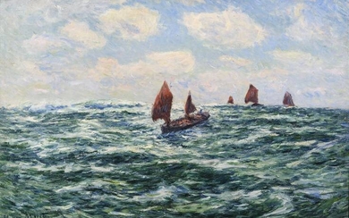 HENRY MORET (1856 – 1913), Bateaux de pêche, Audierne