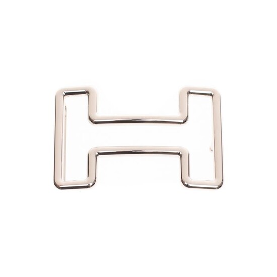 Hermès - Boucle de ceinture Tonight large (40mm) en métal palladié argenté Belt buckle