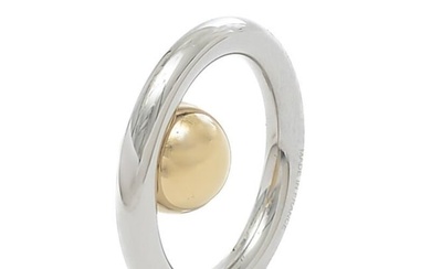 Hermes Scarf Ring Saturne 70 Silver/Gold