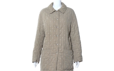 Hermes Taupe Quilted Jacket - size 40
