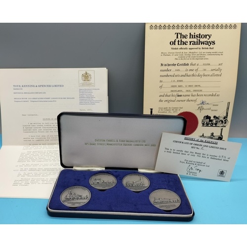 History of the Railways Limited Edition Set of 4 Hallmarked ...