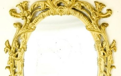 Hollywood Regency Style Cream Tone Wall Mirror