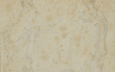 Hubert Robert (1733-1808) Deux femmes drapées... - Lot 11 - Daguerre