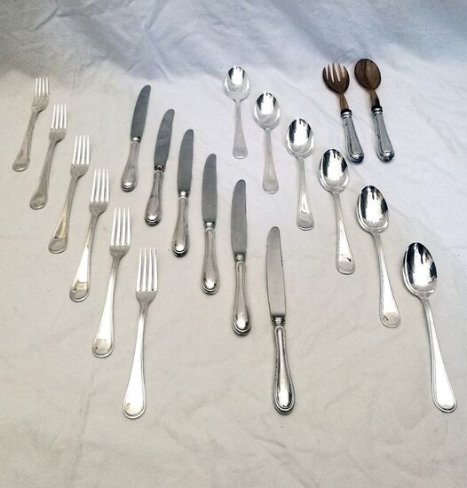 Important Six-Person Cutlery Set (20) - .800 silver - Italy - Second half 20th century