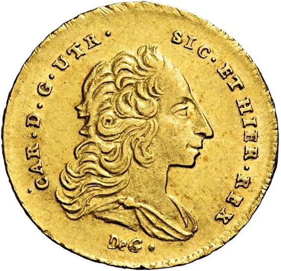 Italy - Kingdom of Naples - 6 Ducati 1755 - Carlo di Borbone 1734-1759 - Gold