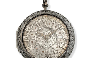 James Shearwood, London. A silver key wind pair case pocket watch with repousse decoration being offered on behalf of the charity Autistica