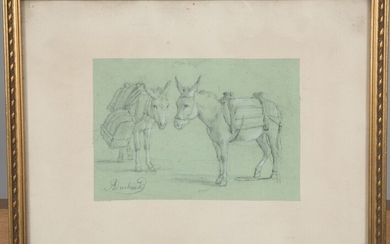 Jean-Antoine DUCLAUX (1783-1868). Les mules.... - Lot 11 - Conan Hôtel d’Ainay - Cécile Conan Fillatre Commissaire-Priseur Judiciaire