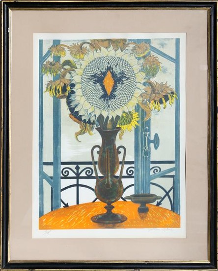 Jean-Pierre Alaux, Sunflower, Lithograph
