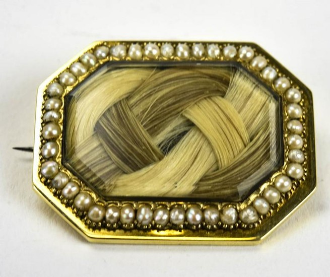 John Haven Family Mourning Brooch w Provenance