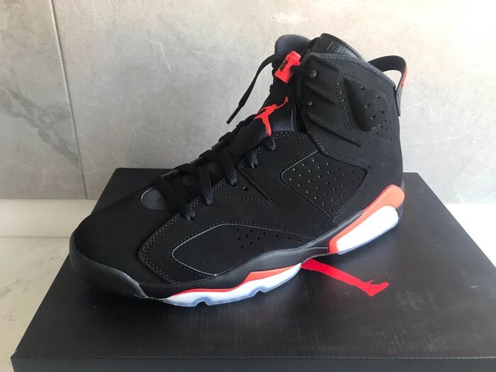 Jordan- Jordan 6 Retro Black Infrared Basketball shoes - Size: 46