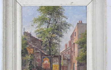 Jules Félix BRIEN (1871- 1945) : vue de village. Huile sur toile. Signé en bas...