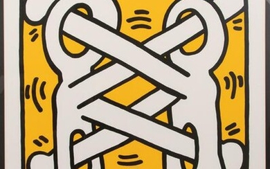 KEITH HARING OFFSET LITHOGRAPH ON WOVE PAPER, 1988