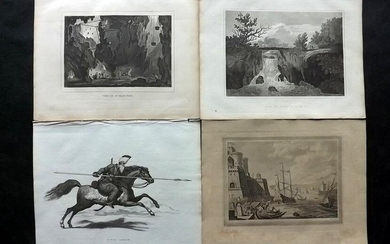 Kelly, Christopher 1836 Lot of 4 Prints. Scotland, Turkey & A Don Cossack Russia