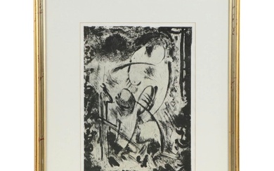 Konrad Ray Juestel Abstract Non-Objective Lithograph, 1985
