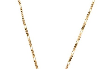 LADYS 14KT CHAIN NECKLACE W/ ANCIENT STYLE COIN