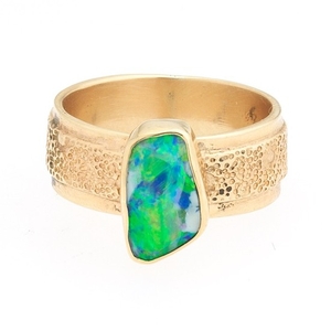 Ladies' Gold and Fine Opal Ring
