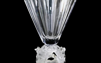 Lalique Crystal "Mesanges" Vase