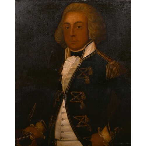 Late 18th Century English School. A Portrait of Captain Sain...
