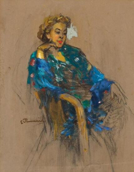 Leopoldo Romanach Cuban, 1862-1951 Estudio para Retrato