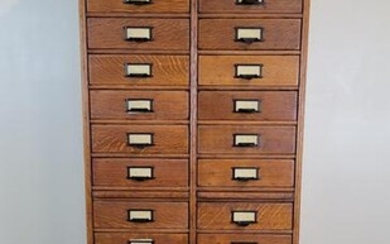 Library Card Catalog Cabinet