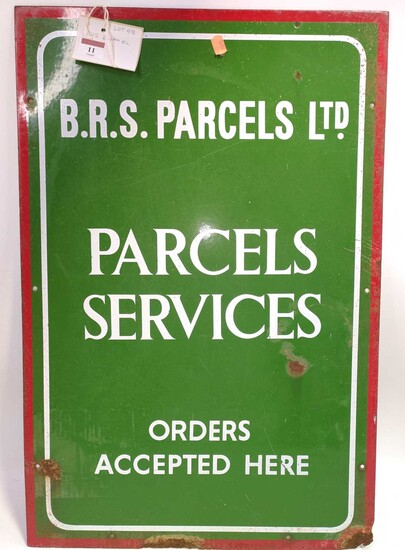 Lot details Original BRS Parcels Ltd enamel sign, 27"...
