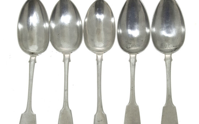 Lot of Five Silver Spoons, Russia, 1874-1907.