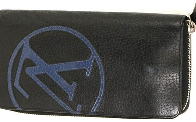 Louis Vuitton Black/Blue Zippy Wallet