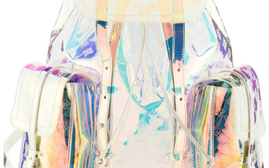 Louis Vuitton Iridescent Prism PVC Monogram Christopher GM Backpack...