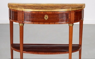 Louis XVI ormolu-mounted mahogany console desserte